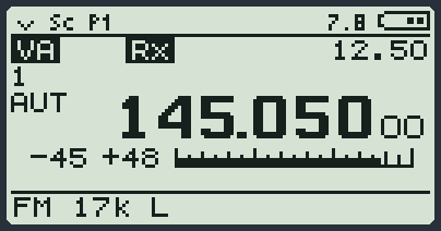 Der Scan steht auf einem Signal.