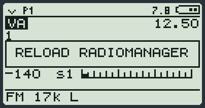 La radio non trova i moduli e il menu.